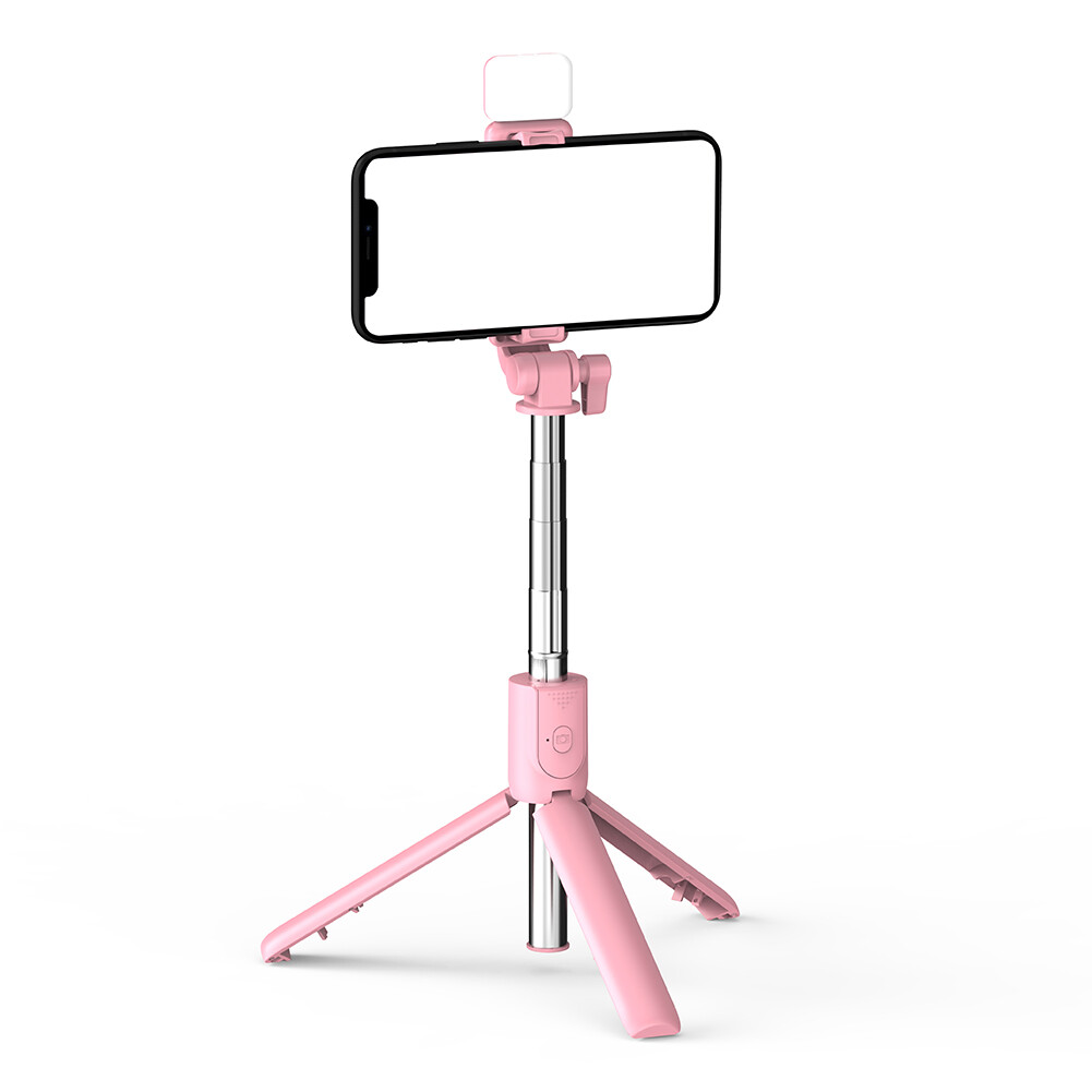 Mini Tripod Fill Light Selfie Stick Selfie Stick Extendable with Fill Light Remote Phone Stand
