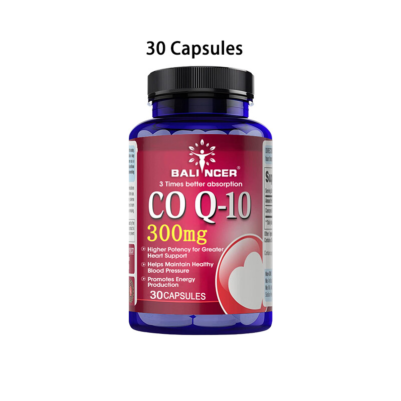 Coenzyme Q10 300 mg, supports heart health and blood pressure levels