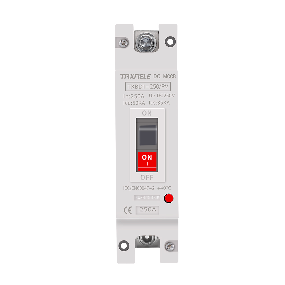 DC Circuit Breaker MCCB Overload Protection Switch 1P 150A 250A 250V PV Solar Molded Case Protector Short Circuit Photovoltaic
