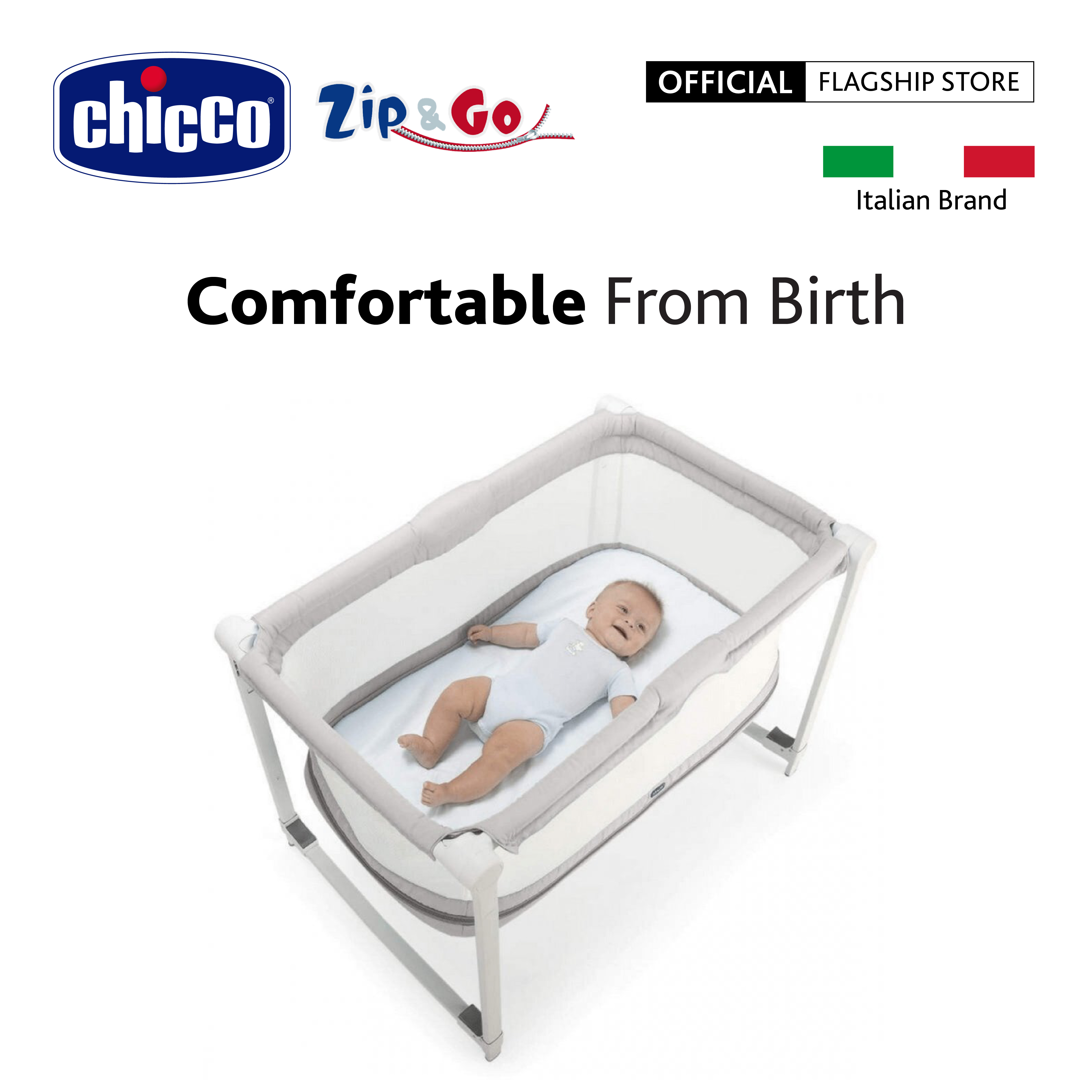 Chicco zip and outlet go crib