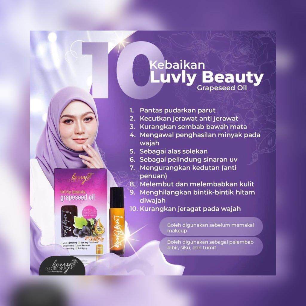 (READY STOCK) Luvly Beauty Grapeseed Oil by Berry Stoberry Original HQ
