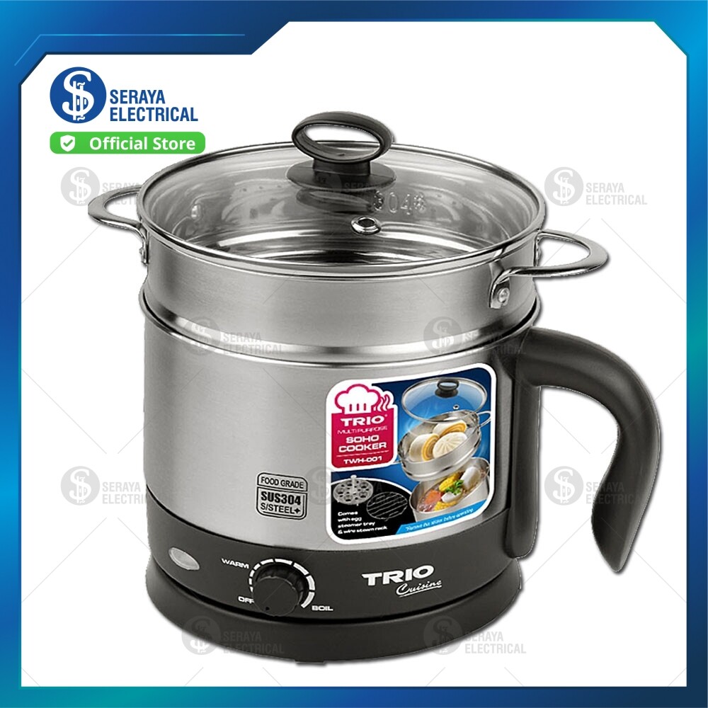 Trio 1.2L Multi Purpose Cooker with Temperature Adjustable TWH001