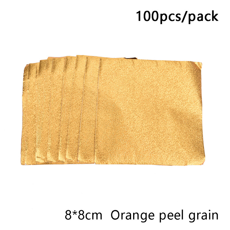 Ginca 100Pcs/Pack Golden Aluminum Foil Candy Chocolate Cookie Wrapping Tin Paper Party