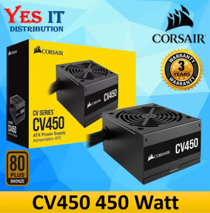 Corsair Cv450 Cv Series 450 Watts 80 Plus Bronze Certified Psu Cp 909 Uk Lazada