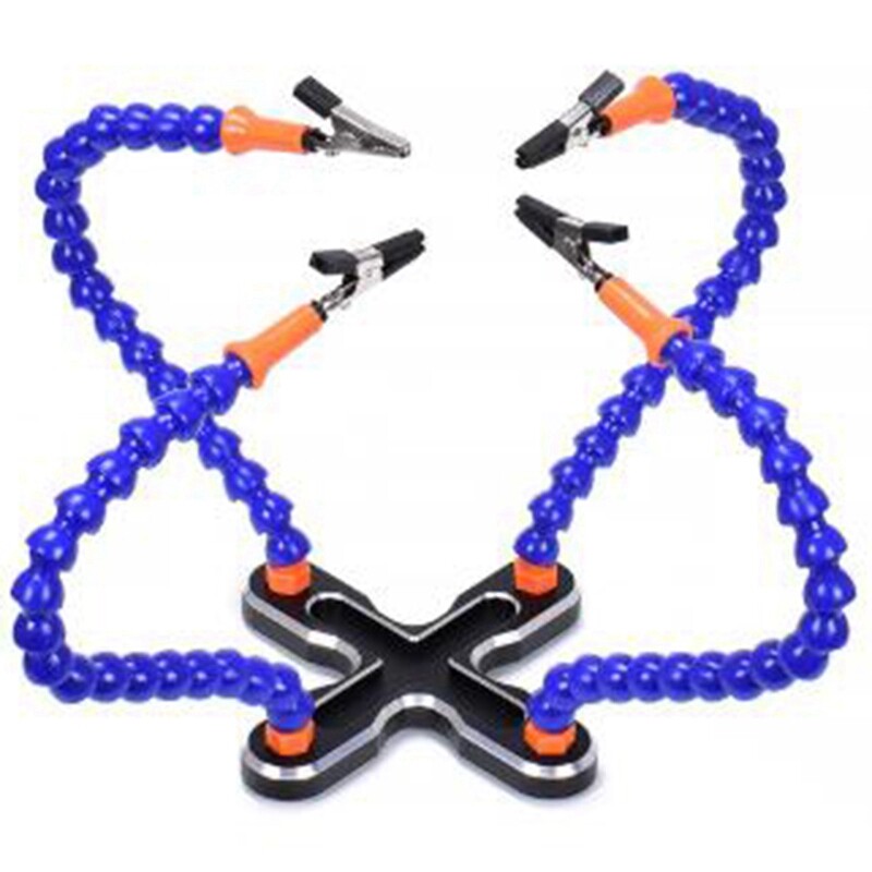 Diy Soldering Third Hand 4Pc Flexible Arms Welding Helping Stand Repair