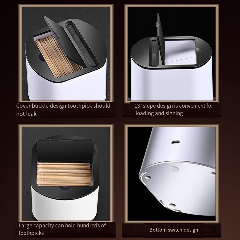 Smart sensor toothpick box, toothpick dispenser, home restaurant office automatic toothpick holder box