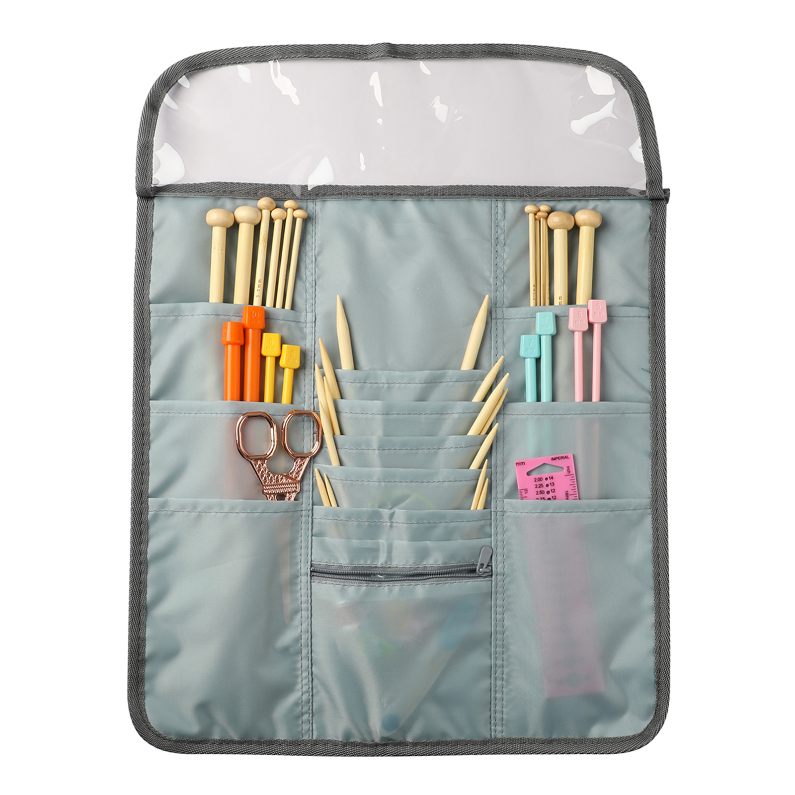 Blesiya Empty Crochet Hook Storage Case Knitting Needles Sewing Accessories Bag