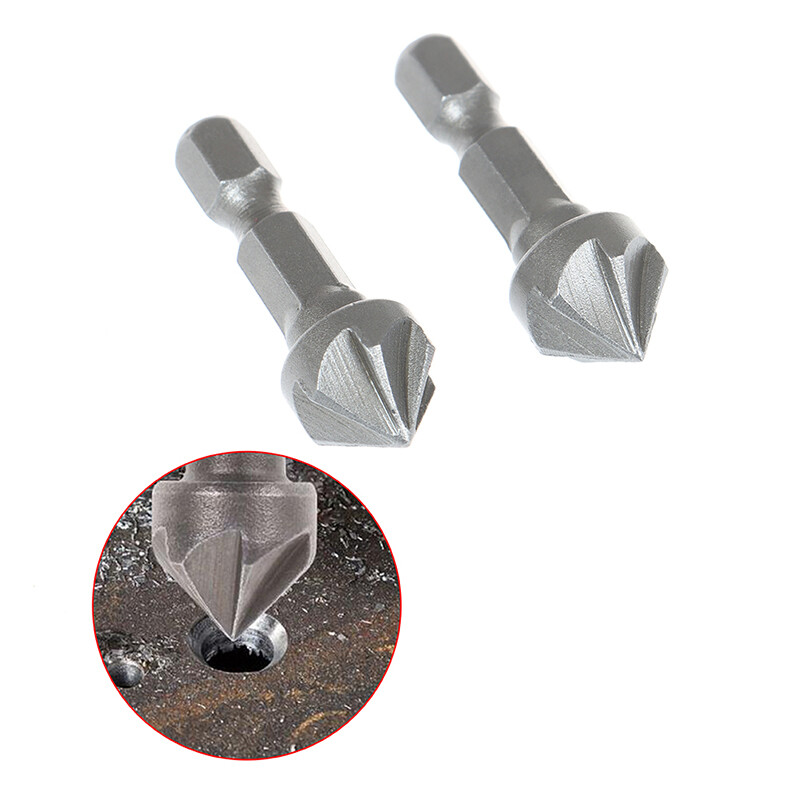 Ministar 6 Flute Countersink Drill Bit Chamfer Cutting Woodworking Tool hexagon handle