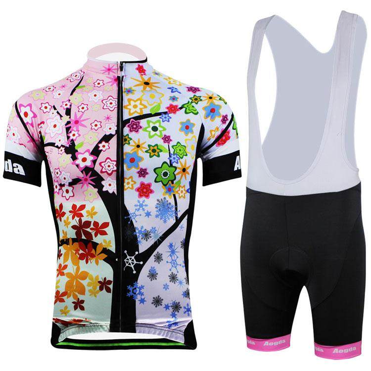Aogda Tree Bike Clothing Suit Bicycle Arm Warmers Short Sleeves Set For Women Light Pink/3xl By Glimmer