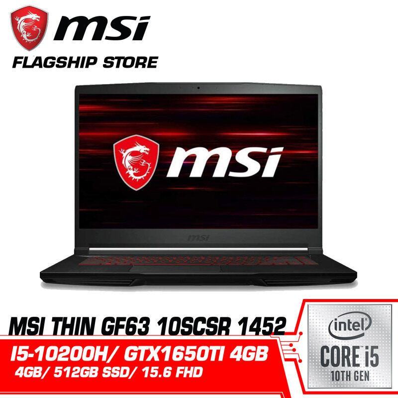 MSI THIN GF63 10SCSR 1452 GAMING LAPTOP (I5-10200H ,GTX1650TI 4GB) Malaysia
