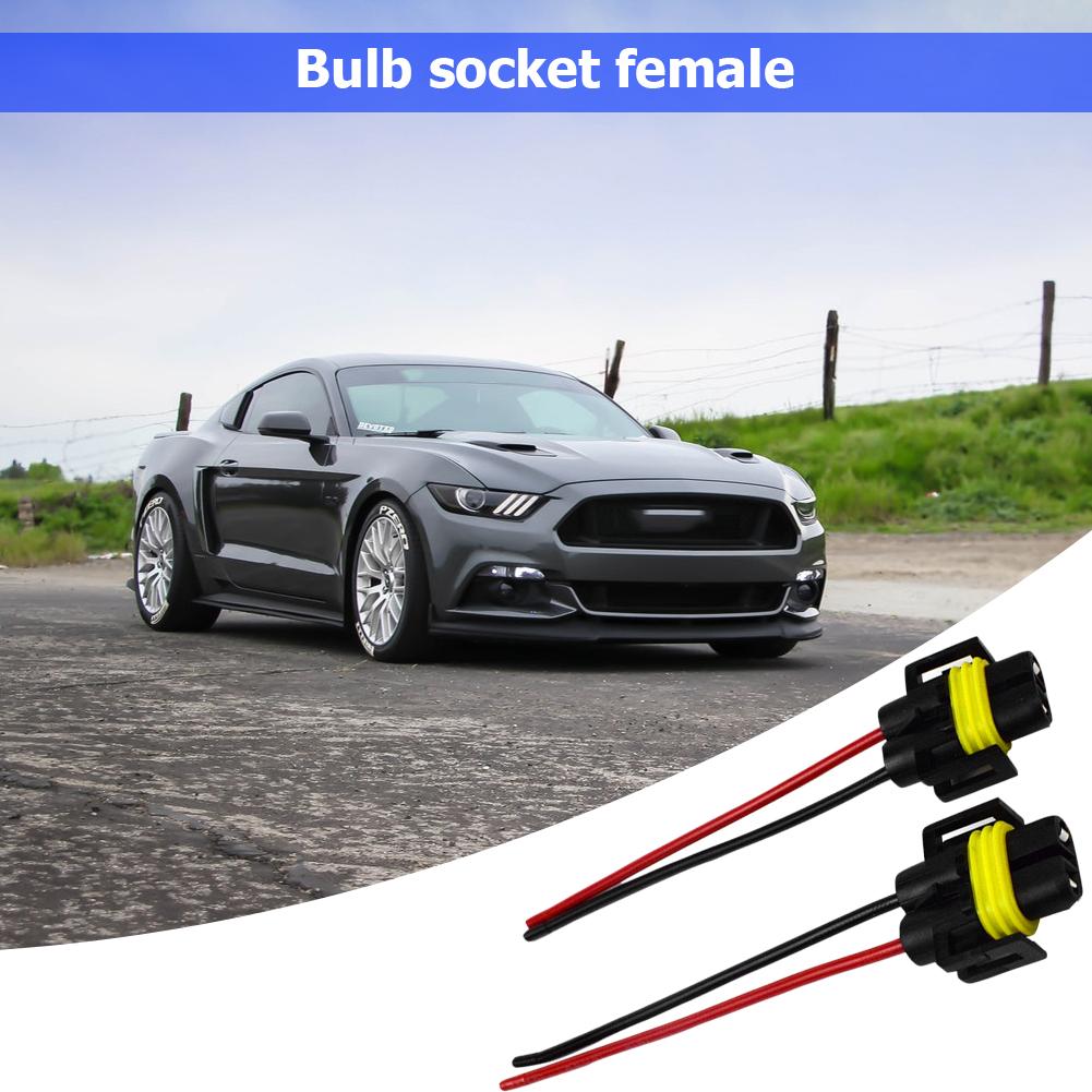 2pcs H8/H9/H11 Bulb Socket Female Adapter Connector for Headlight Fog Lamp