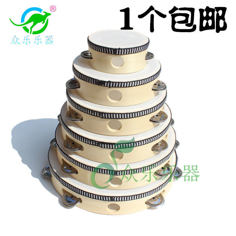 Nhạc Cụ Gõ Chuyên Nghiệp Tambourine ORF Cho Trẻ Em, Trống Đập Tay Cho Giáo Viên Mẫu Giáo, Nhẫn Có Trống Cầm Tay