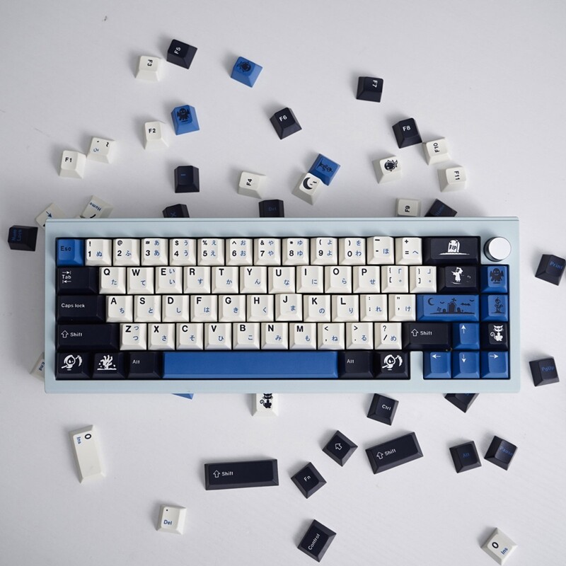GMK Midnight Keycap Japanese Cherry Profile PBT Five-Sided Sublimation Keycap For Cherry MX Switch Mechanical Keyboard RK61/Anne Pro 2/GK61