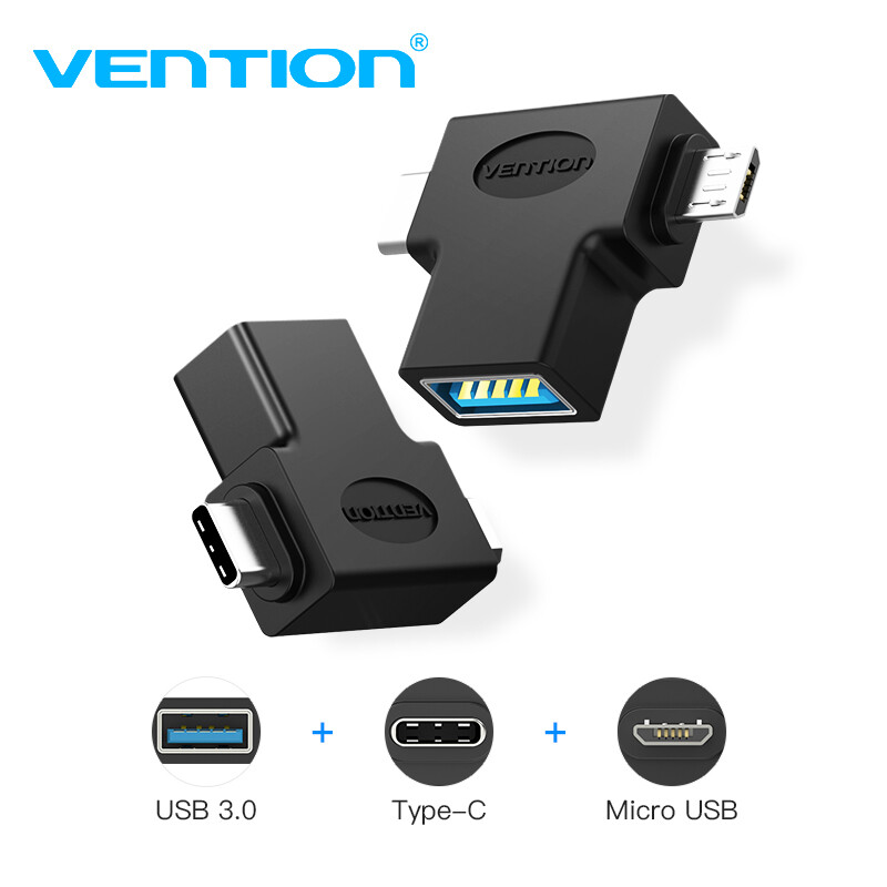 Vention Type C USB Adapter USB 3.0 OTG Adapter Cable 2 in 1 Micro USB OTG Converter for Xiaomi One Plus Nexus 6P