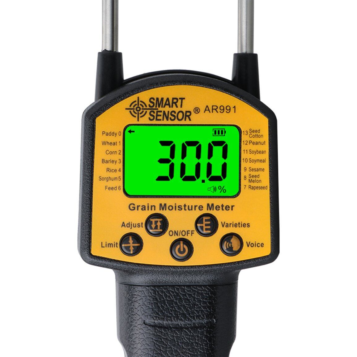 OH Digital Moisture Meter Cereal Moisture Meter AR991 Smart Sensor For Use In Corn Wheat Rice Grains Wheat Flour Monkfish Seed