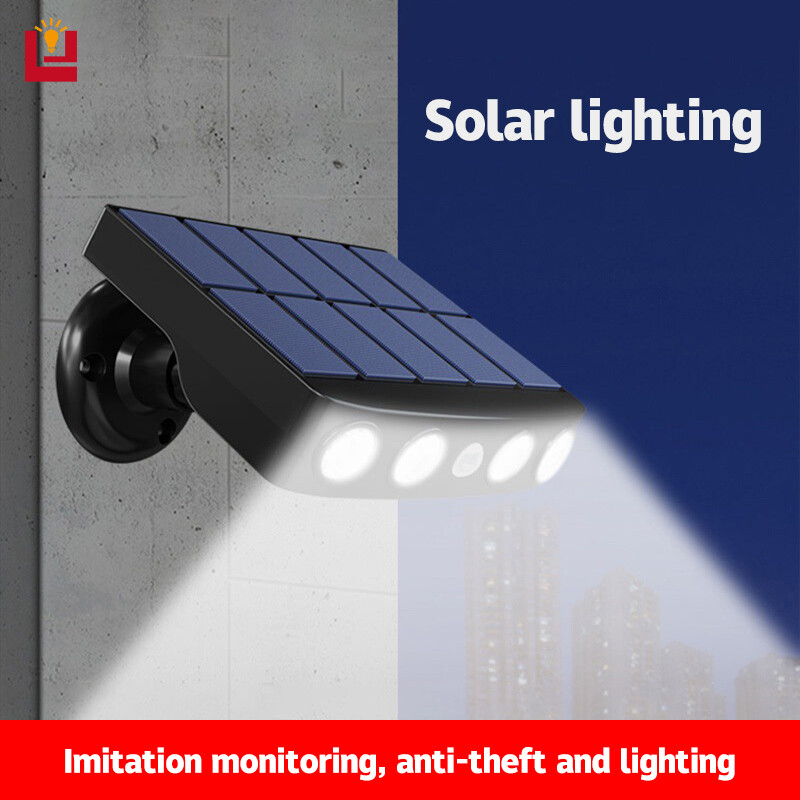 LED light solar light solar panel outdoor lighting rotatable garden light garden light smart human body induction light wall light waterproof ip65 simulation monitoring light solar street light