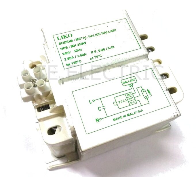 250 watt metal on sale halide ballast