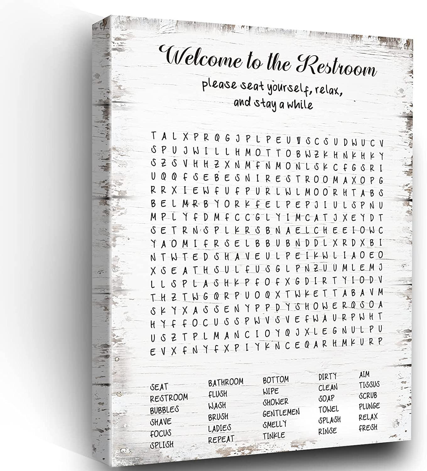 Bathroom Search Funny Bathroom Wall Art Decor Welcome To The Restroom 
