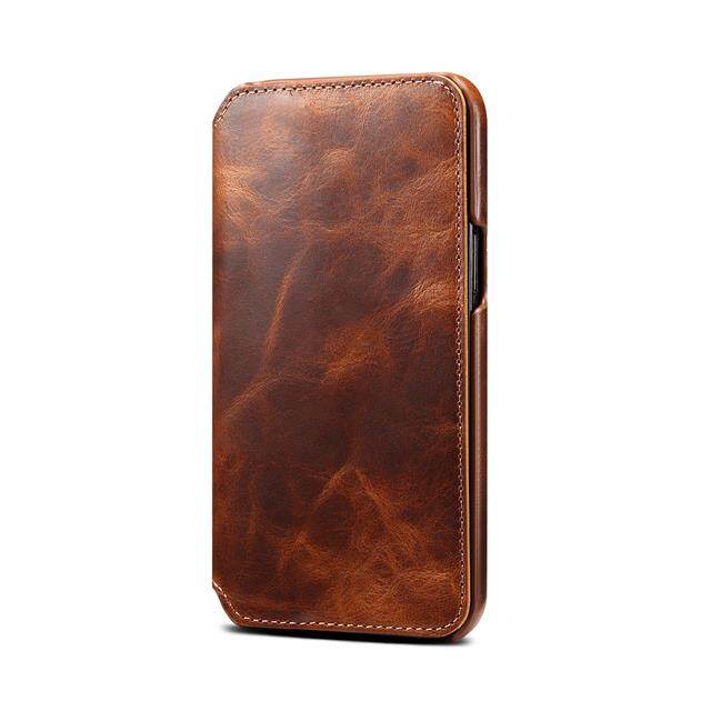 Real leather case coque apple iphone 13 12 11 pro xs max mini case retro wallet for etui iphone xr x 8 7 plus se2020 flip cover