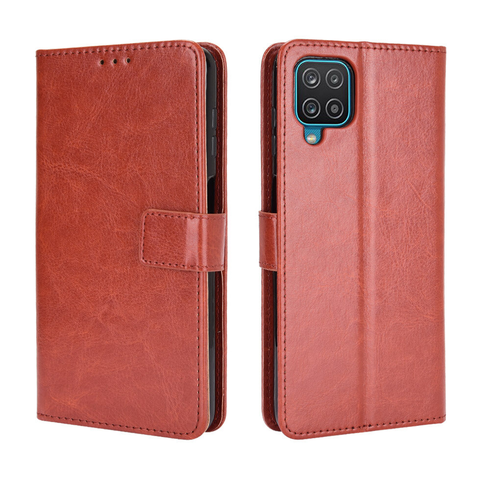 Samsung galaxy a12 5g case pu leather wallet flip phone hard case samsung galaxya12 a12 4g shockproof back cover
