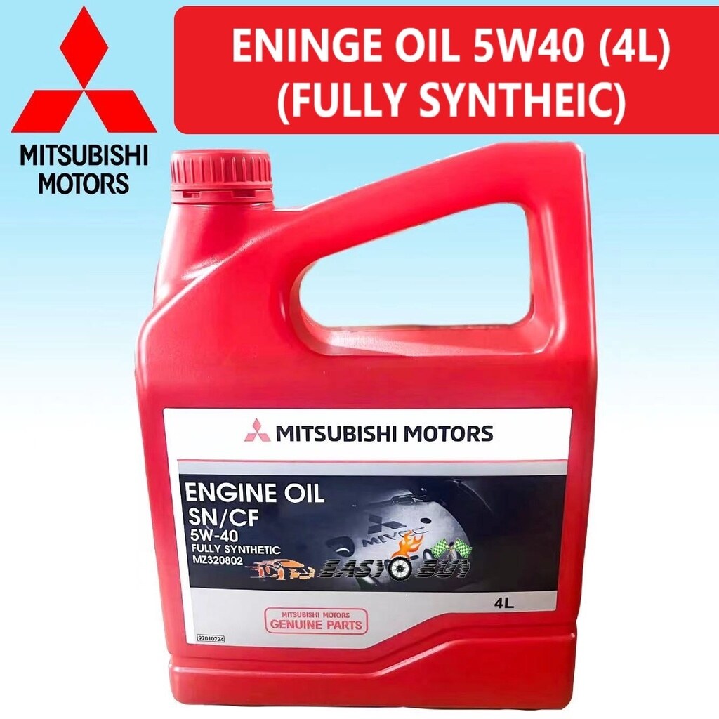 Big Promo 100 ORIGINAL MITSUBISHI ENGINE OIL SN/CF 5W40 (4 LITER) FULLY ...