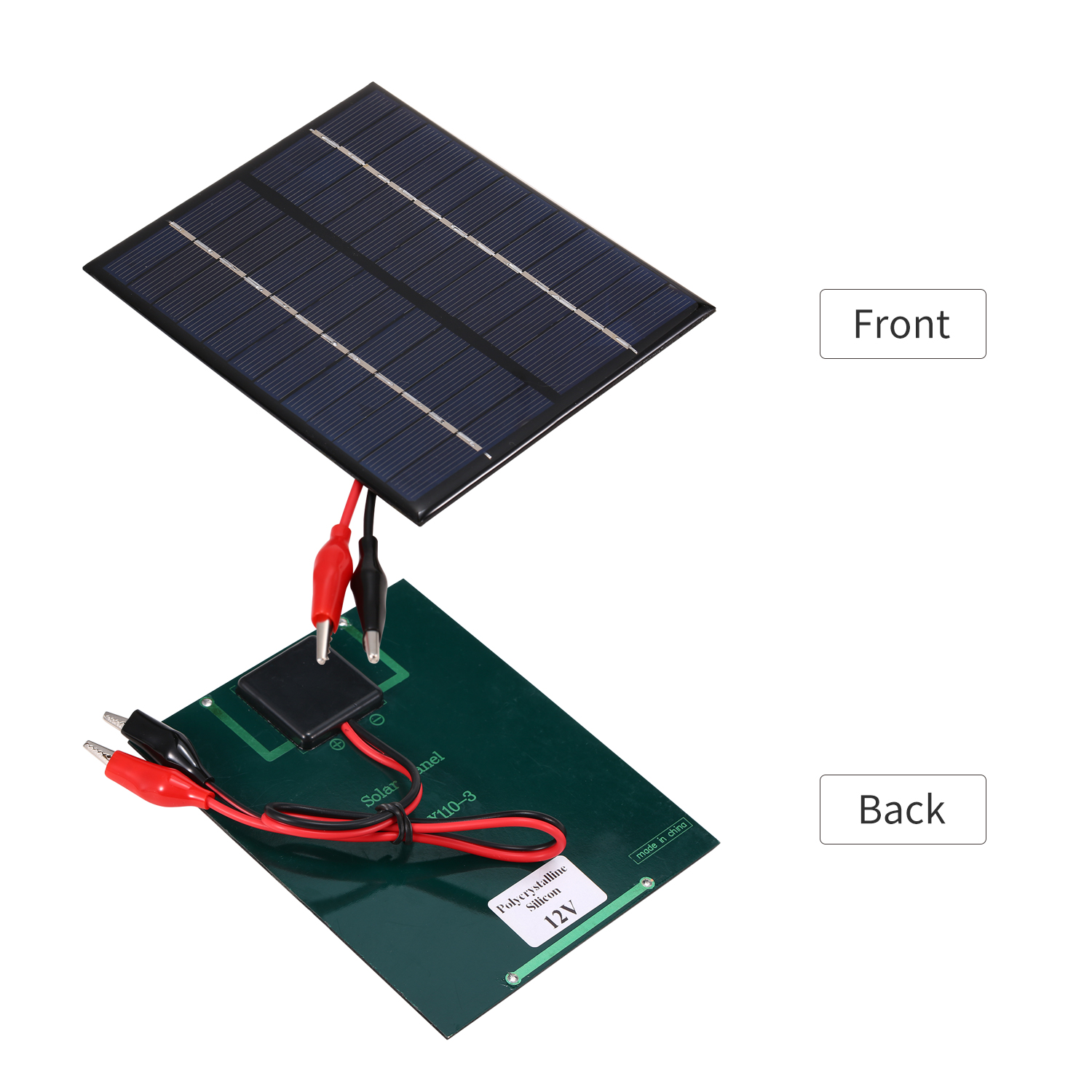 Tấm Năng Lượng Mặt Trời 2W 12V Có Kẹp Pin Mặt Trời Silicon Đa Tinh Thể Tấm Năng Lượng Mặt Trời Cầm Tay Cắm Trại Chống Nước Tự Làm Tương Thích Với Đèn Đường Đèn Sân Vườn QuạT Bơm