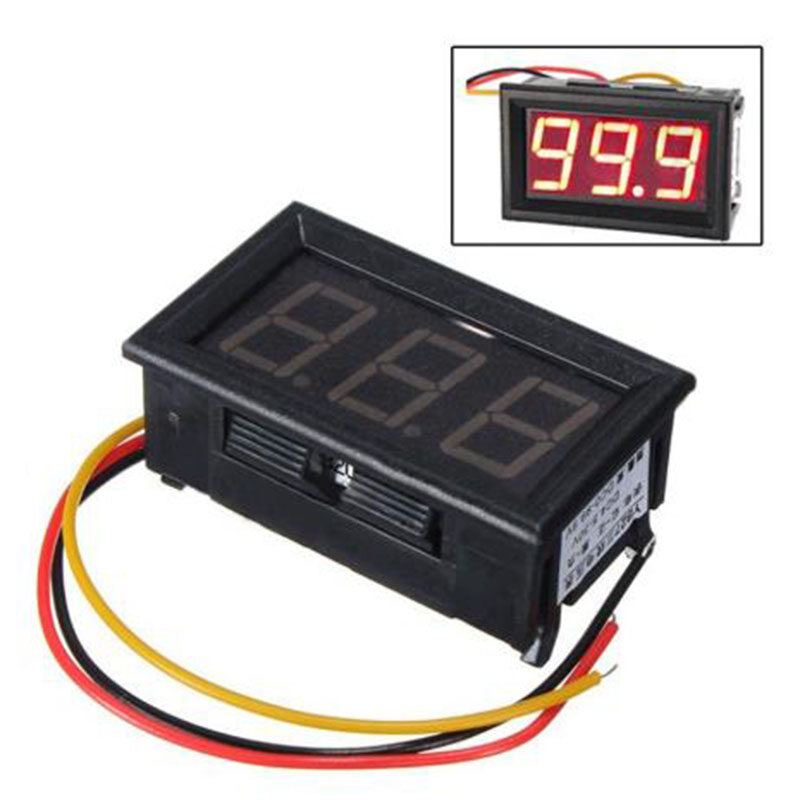 DC 4-30V 0.56 Inch 3 Wire LED Digital Voltmeter Voltage Meter Volt Instrument Tool DIY Home Use Three Digital DC Meter