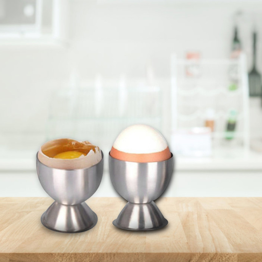 Aihogard Stainless Steel Soft Boiled Egg Cups Egg Holder Tabletop Cup Stand Kitchen Breakfast Cooking Tool