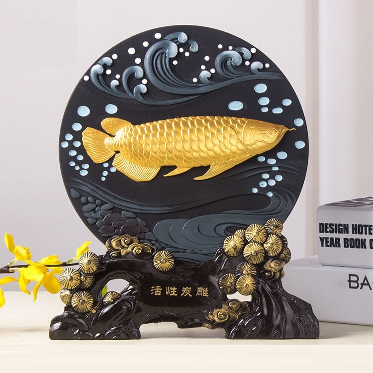 20CM Charcoal Carving Ornaments Chinese Style New Home Decorations Living Room Creative Crafts TV Cabinet Home Decoration Housewarming Gift
