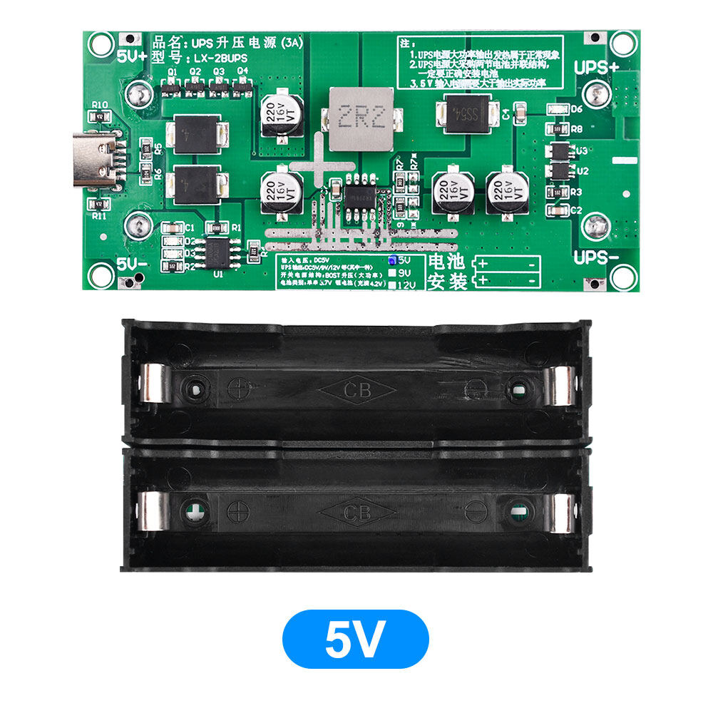 Foriot Battery Boost Power Supply Module 5V 6V 9V 12V 18650 Lithium Battery Step Up Converter Module Protection Board