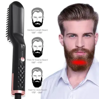Silynew 2019 Man Multifunctional Hair Styler Electric Hot Comb And