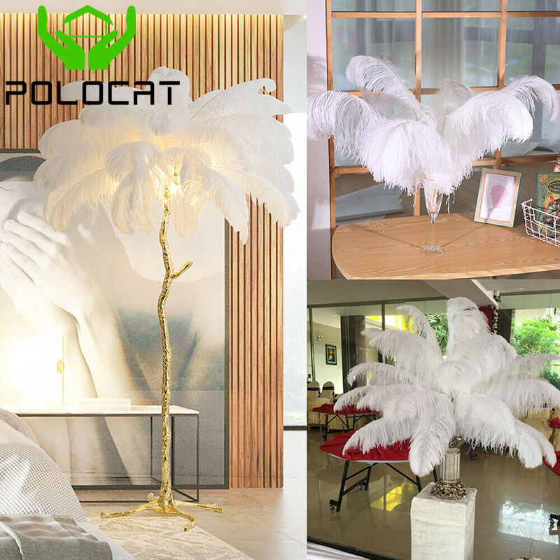 Polocat 10pcs elegant ostrich fluffy feather, white black red feather, for 15-20cm / 25-30cm / 30-35cm diy decorations for home wedding party