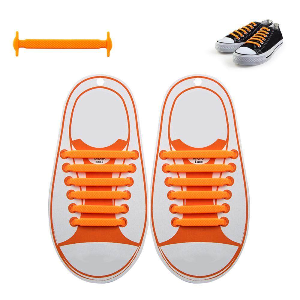 3 Pairs Elastic Lazy No Tie Silicone Easy Flat Shoelace for Kids and Adults
