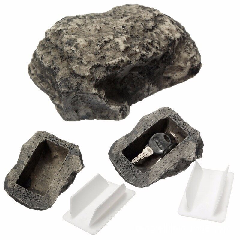 Fake Rock Key Hider Waterproof Dustproof Realistic Shape Safe Stone Key Box for Home