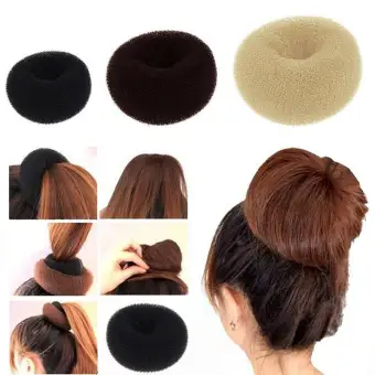 Women Elegant Hair Bun Ring Hairband Accessories Fashion Beauty