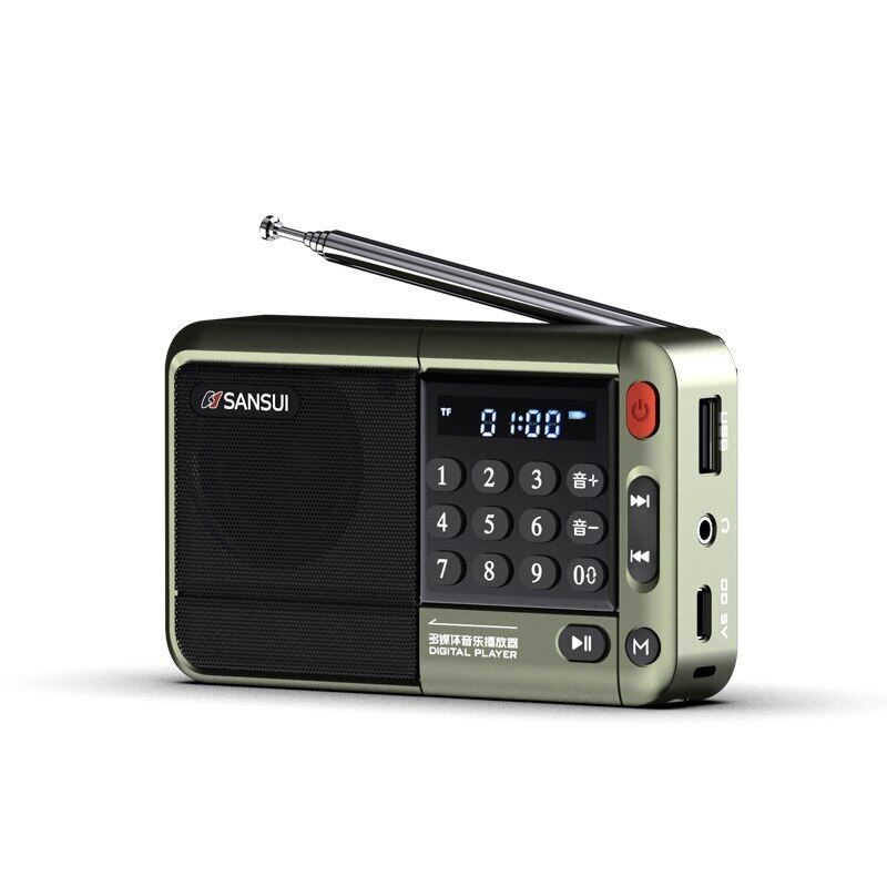 Sansui F33 Retro Radio Wireless Bluetooth Speaker Portable Stereo Subwoofer Mini Plug In Walkm All Band Mp3 Music Player