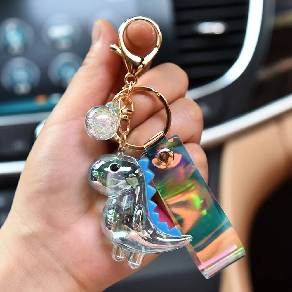 N814L Gift Cute Car Keyring Animal Charm Couple Keyring Cartoon Keychain Pendant Acrylic Keychain Dinosaur Keyring Dinosaur Doll