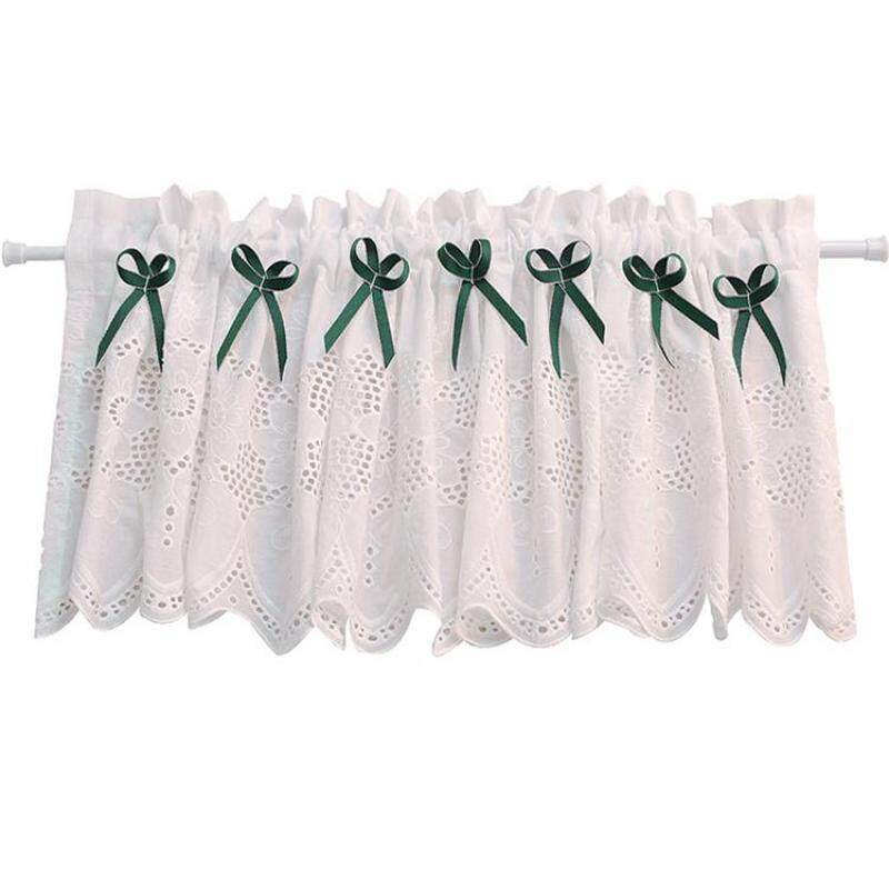 American / British Country English White Half Curtain Embroidery Door Curtain Decoration Curtain Cabinet Curtain