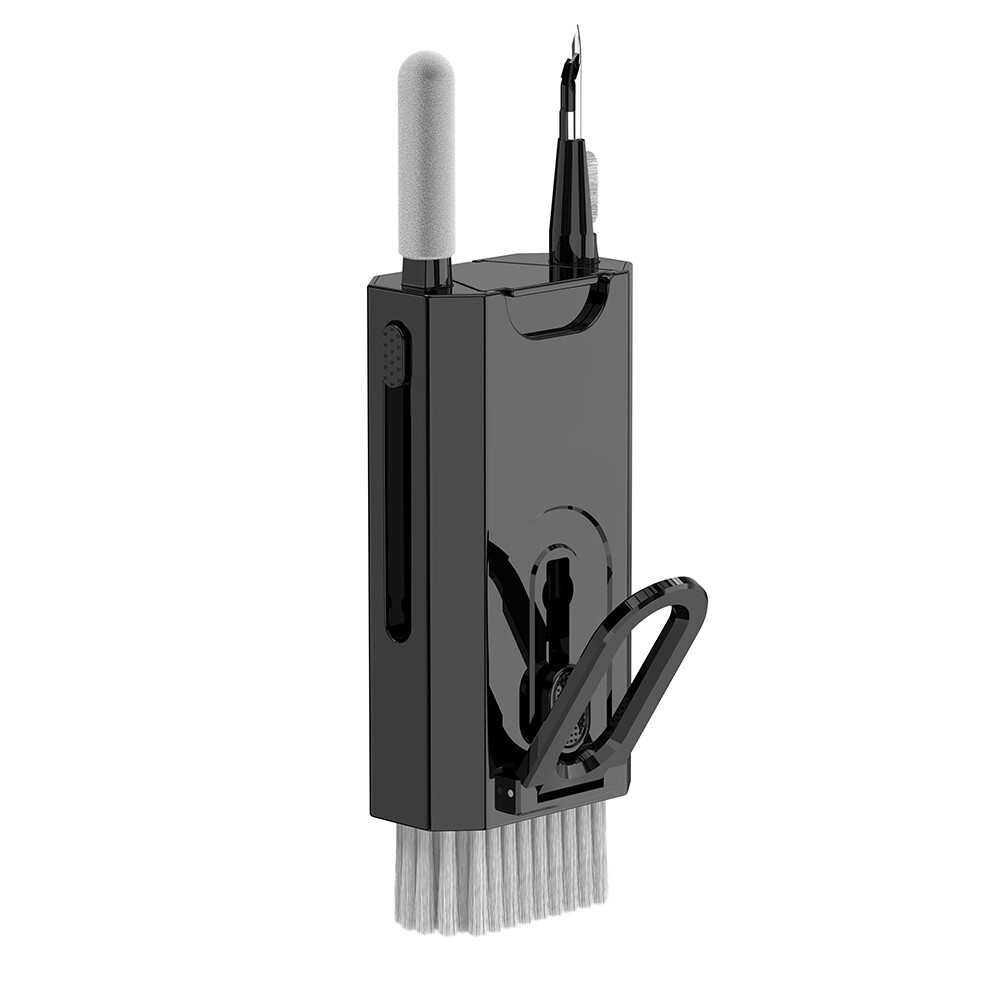 8 in 1 Dust Removal Brush With Mobile Phone Holder Computer Keyboard Cleaner Built-in Key Puller Keyboard Cleaner Brush Kit Portable for Airpods Pro 2