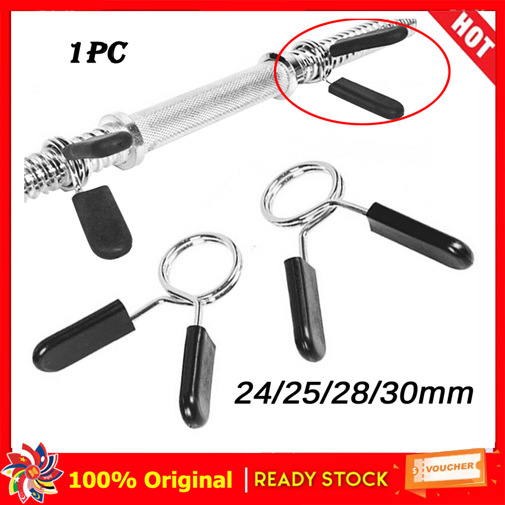 【Hot Sale+Quality Assurance】Barbell Bar Clamps Clips Dumbbell Bar Collars Weight Spring Locks 24mm-30mm