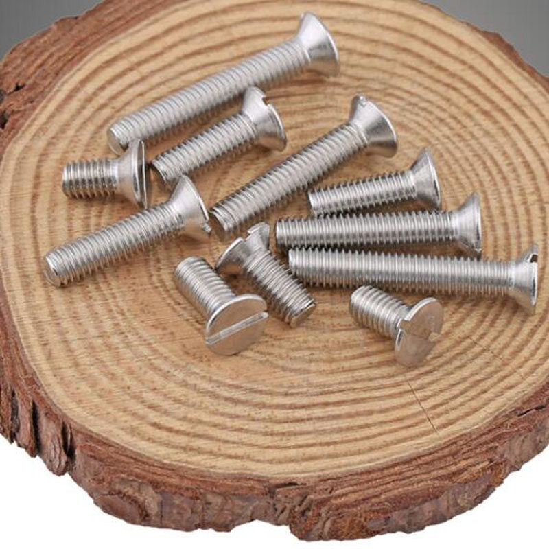 M5 M6 M8 Stainless Steel 304 Slotted Countersunk Head Machine Screw Flat Head Bolt