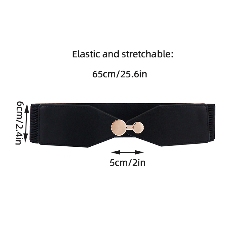 Round buckle Women Fashiob Belt Comfortable Elatic women Waistband
