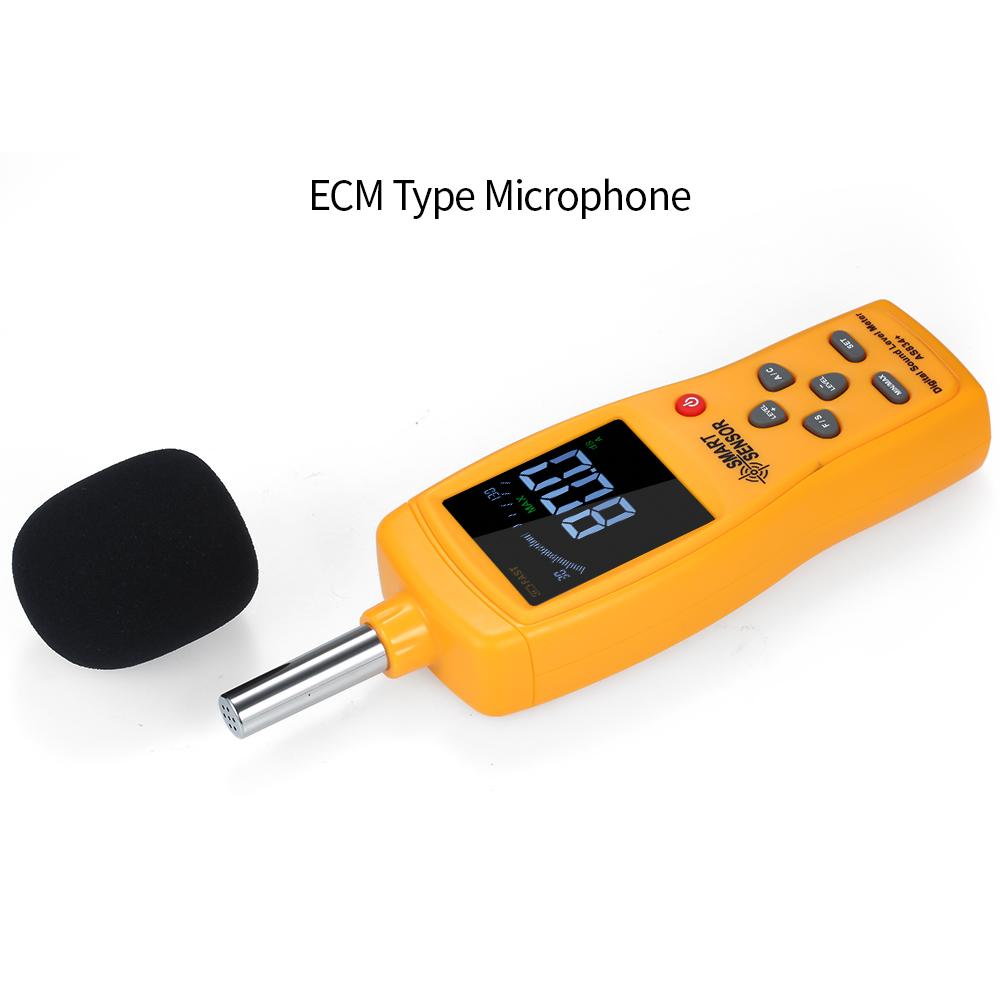 SMART SENSOR AS834 + ดิจิตอลแบบดิจิตอล Noiseless LCD Sound Level Meter ...