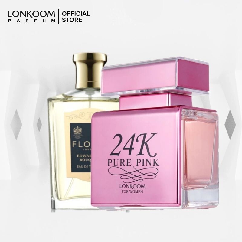 Official LONKOOM Original 24K Pure Pink 100ml minyak wangi