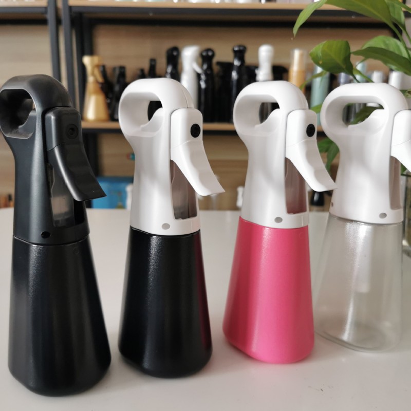 【♡Lovely girls house♡】300ml Transparent Portable High Pressure Continuous Mist Spray Bottle Hairdressing Empty Bottle Refillable Mist Bottle Salon Barber Hair Tools Water Sprayer Care Tools
