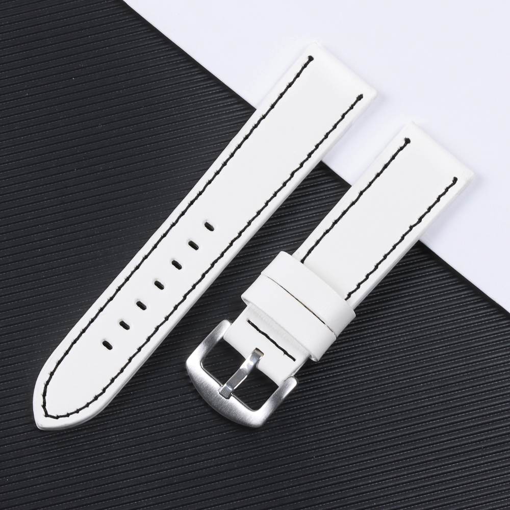 New Model Genuine Leather Watch Band Soft Rough Cowhide Men's Sports Watch Bracelet Watch Strap 18mm 20mm 22mm 24mm
