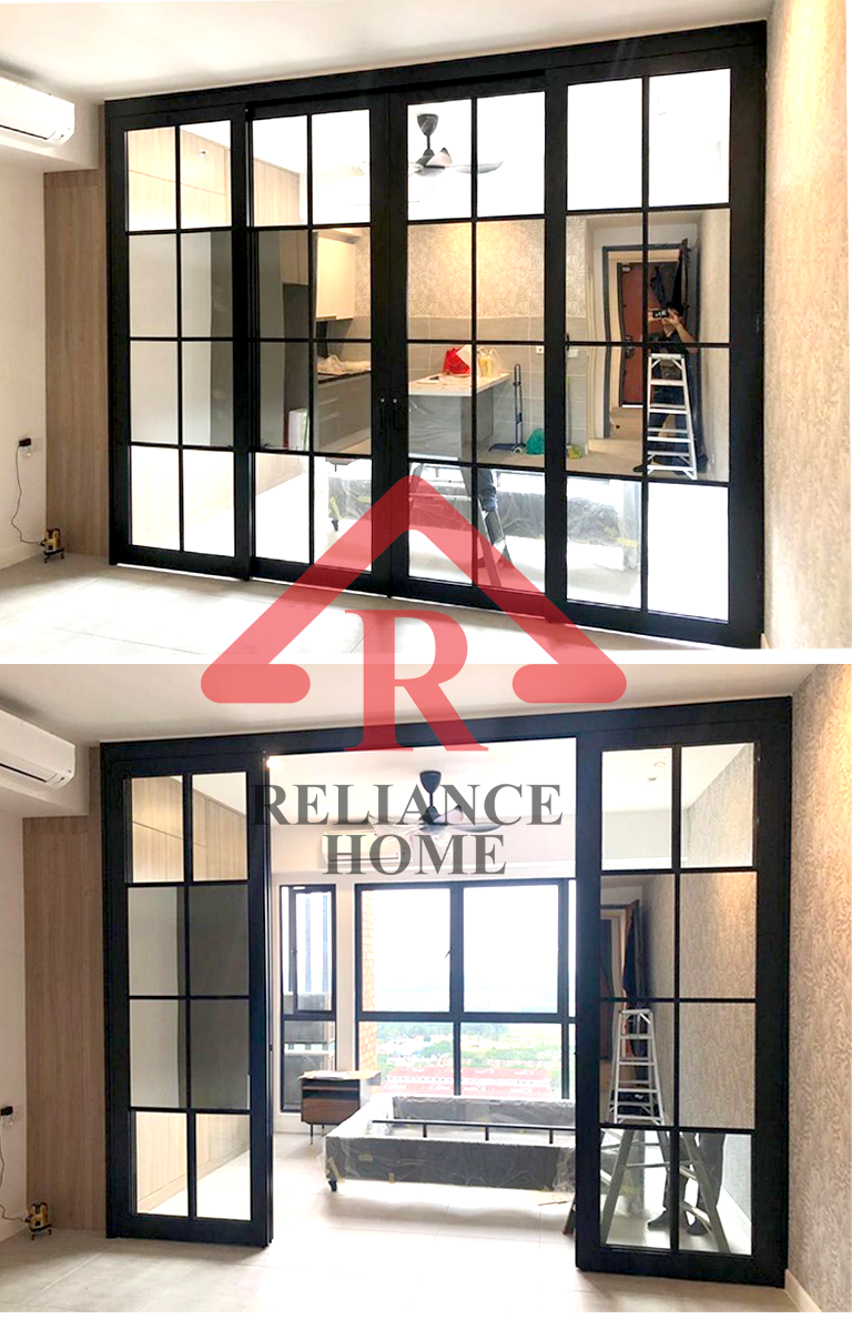 [PREORDER] Sliding Door 4 Panels (Laminated Glass), 4 Panel Sliding