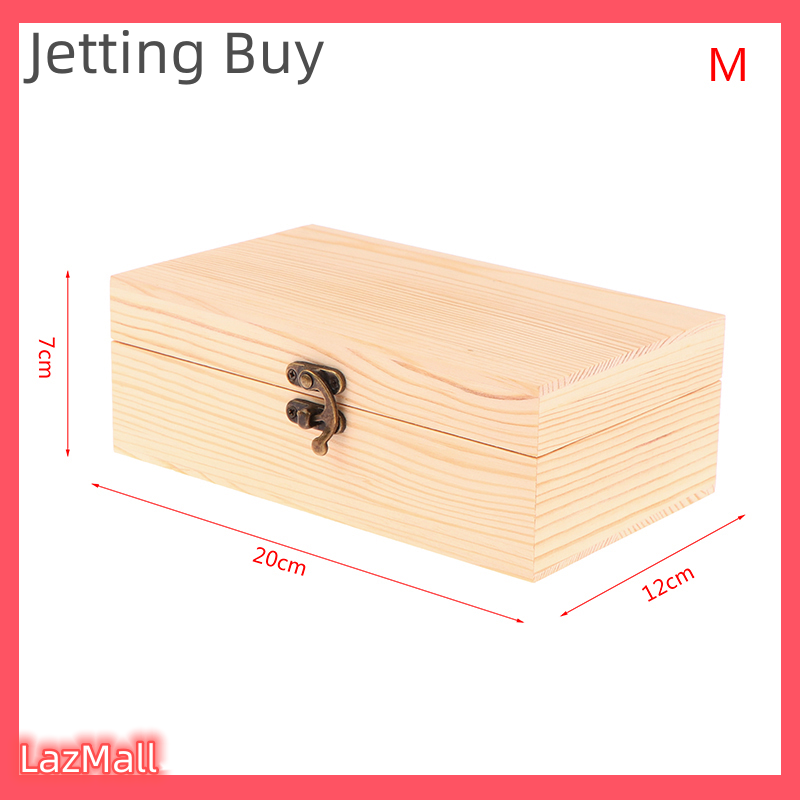 [Jettingbuy] sắp xếp hộp đựng đồ bằng gỗ hình chữ nhật giảm giá nhanh Hộp đựng đồ bằng gỗ