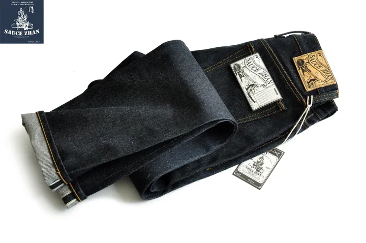 heavy raw denim jeans