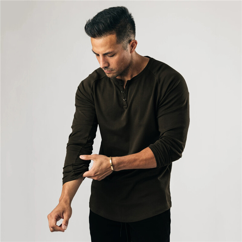Brand Autumn Fashion long sleeve t shirt men gym clothing extend hip hop fitness t-shirt cotton bodybuilding muscle tshirt man